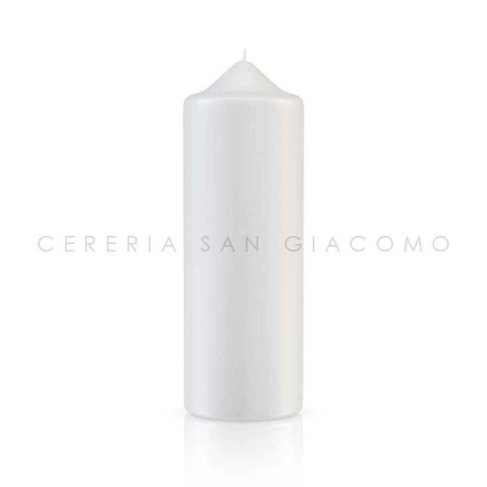 Candele Cilindriche Ø80 mm. H 230 mm. Bianche - Ecclesiis