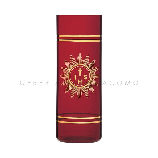 Bicchiere in vetro Boemia Rosso per lampada SS. - Ecclesiis