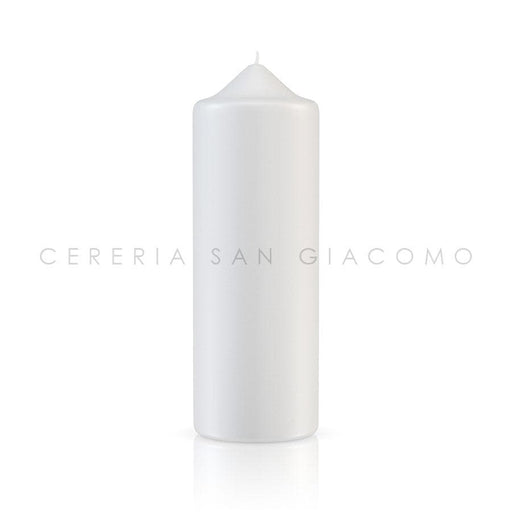 Candele Cilindriche Ø80 mm. H 230 mm. Bianche - Ecclesiis