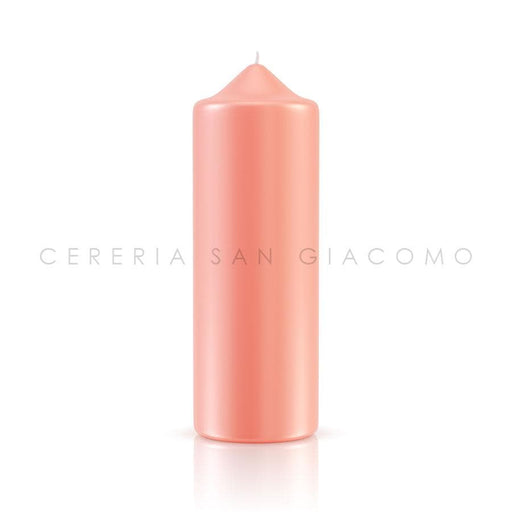 Candele Cilindriche Ø80 mm. H 230 mm. Rosa Antico - Ecclesiis