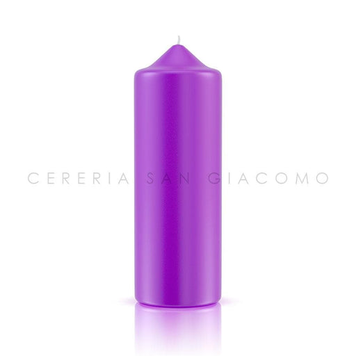 Candele Cilindriche Ø80 mm. H 230 mm. Viola Scuro - Ecclesiis